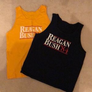 Pair of Reagan Bush ‘84 tank tops